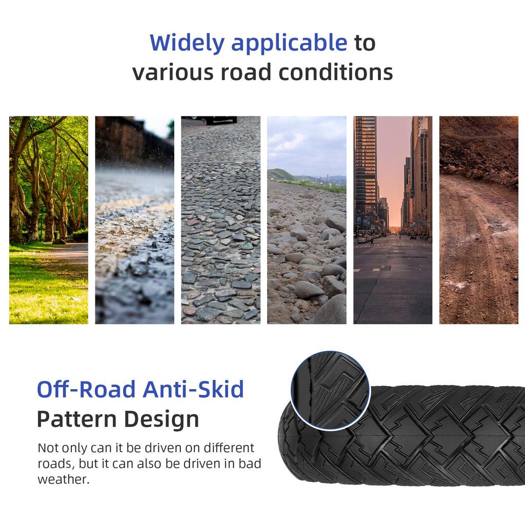 Black Ulip 200*50(8.0*2.0) Off-road Solid Tire with 90mm Inner Diameter