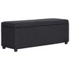 VidaXL Bench with Storage Compartment 116 Cm Black Polyester