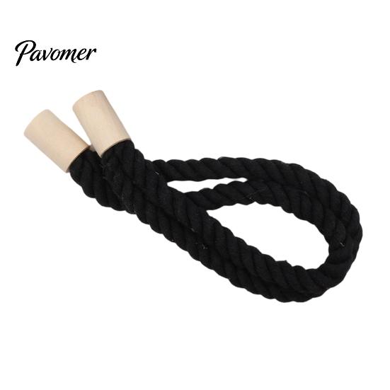 Decorative Curtain Buckle Magnetic Tieback, Cotton Linen Rope Holdback with Wood for Non-damaging Wall Tie Drapes, Backs Bedroom, Boho Room, Nursery,