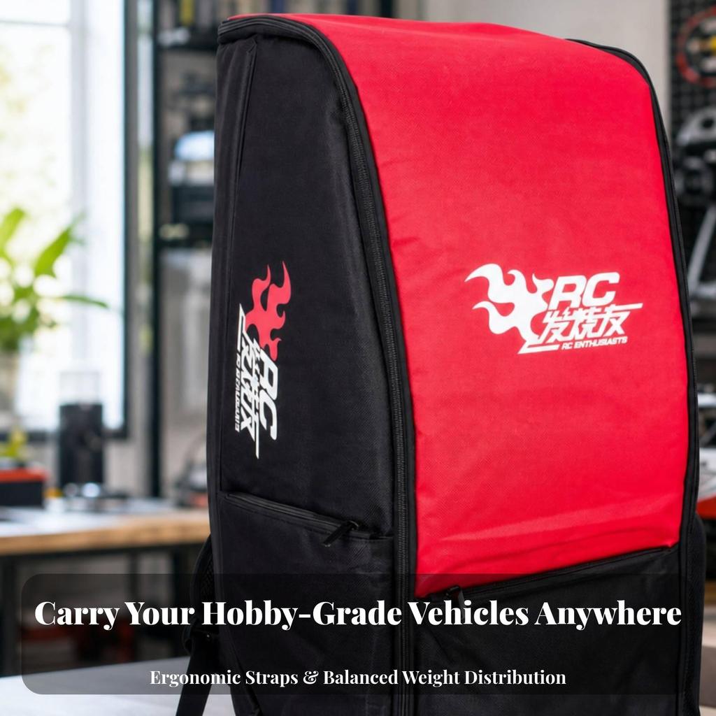 900D Nylon RC Car Backpack | Structured Upright Shape, Storage Bag, for