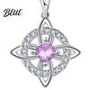 Ancient Symbolism Jewelry Celtic Knot Necklace Witches Birthstone Sparkling Symbol