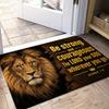 1Pcs Anti Fatigue Kitchen Rugs Lion Bible Verse Print Waterproof Non Slip Thick Cushioned Mat