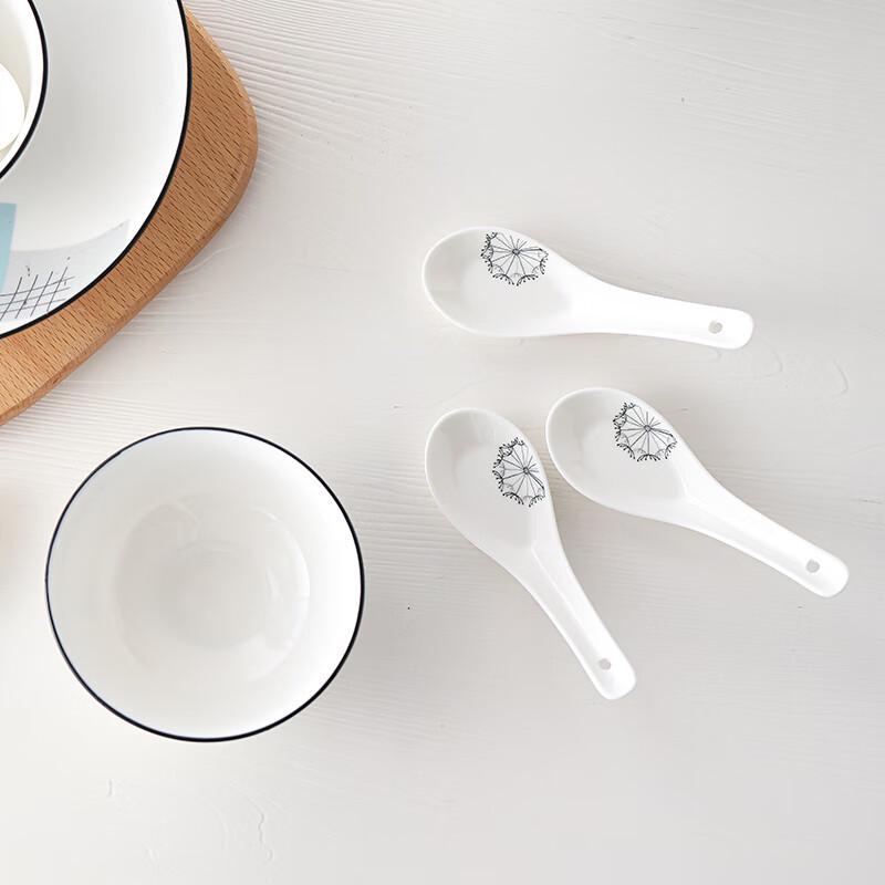 Sushihouse Ceramic Dandelion Soup Spoons