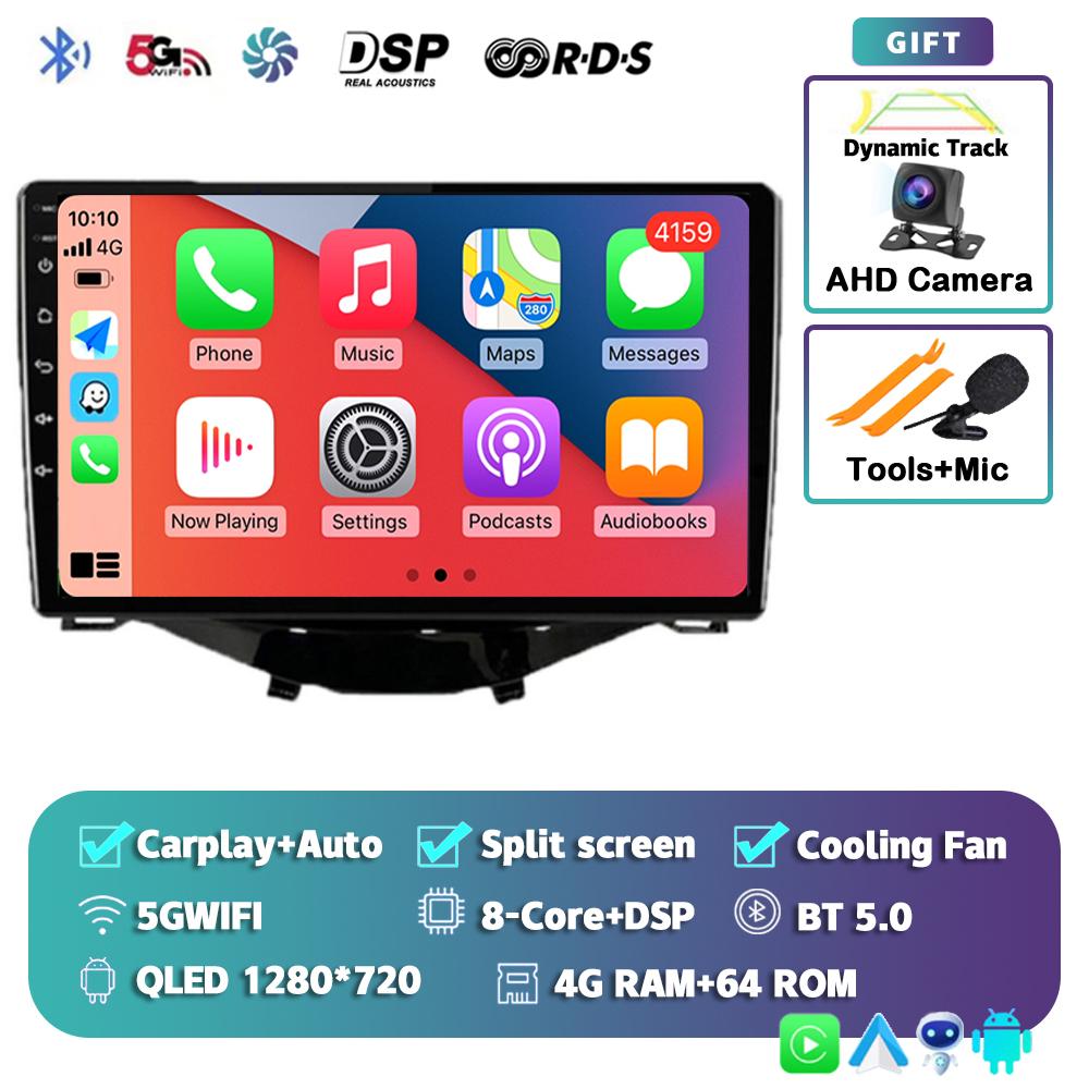 Android 14 Carplay Auto Car Radio For Toyota Aygo Peugeot 108 Citroen C1 2016-2020 Multimedia Video Player GPS Autoradio Stereo