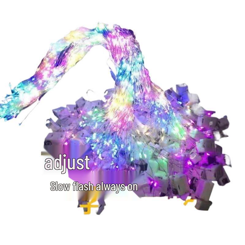 Handmade DIY Colored LED String Lights for Night Market Atmosphere