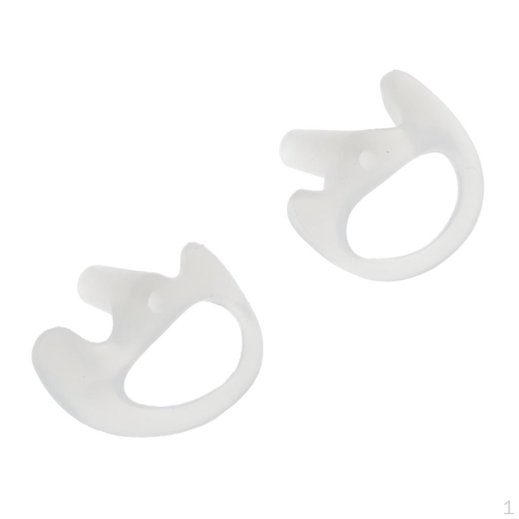 

1 пара сменных средних силиконовых наушников для аудио белого цвета