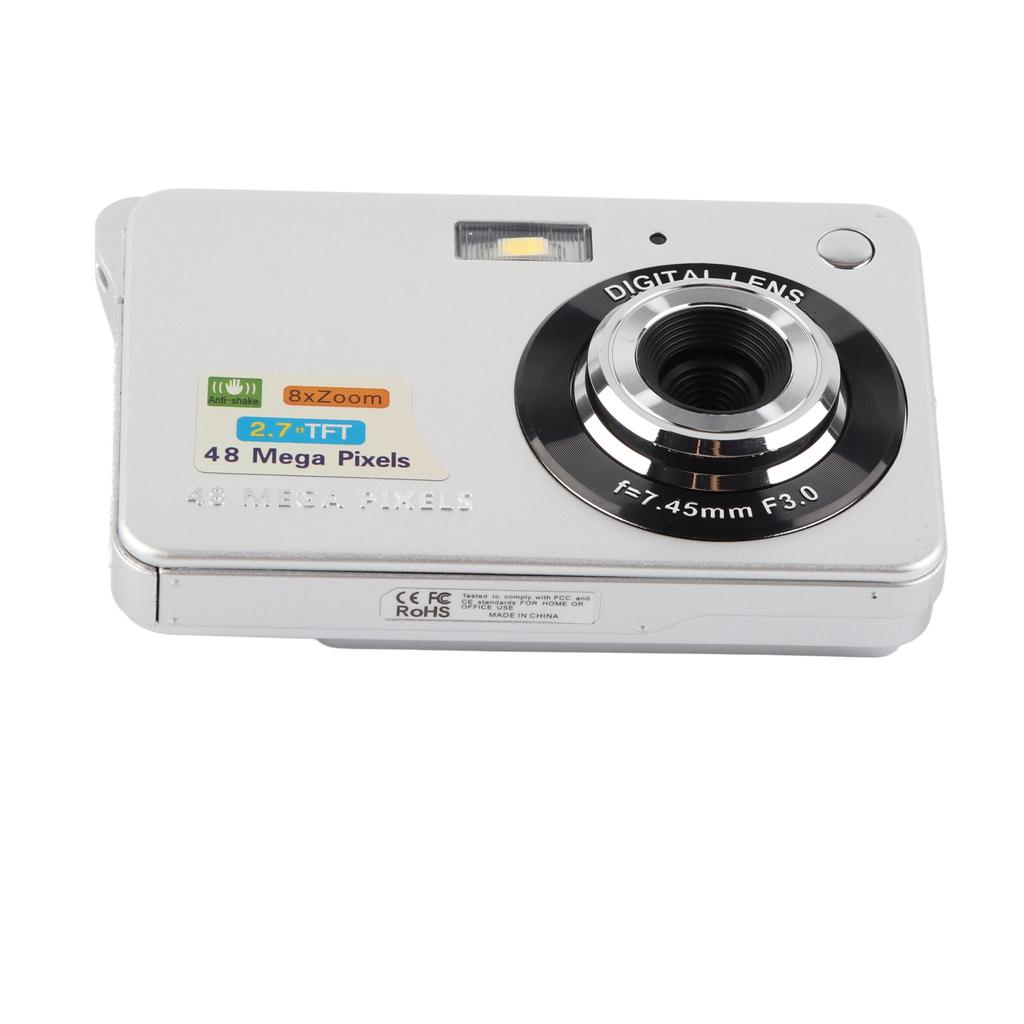 4K Digital Camera 48MP 2.7in LCD Display 8x Zoom Anti Shake Vlogging Camera for Photography Continuous Shooting