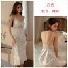 Sexy Women's Pajamas Deep V Plus Chest Pad Thermal Velvet Nightdress Hooded Robe Loungewear Set