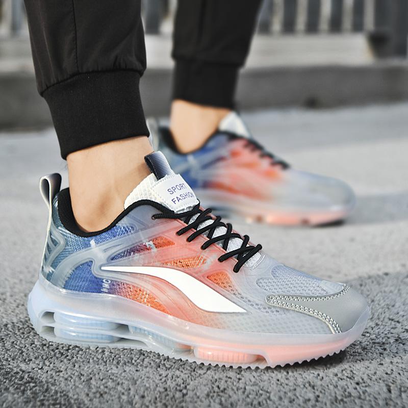 Sports Sneakers Men Thick-soled Comfortable Lace-up Running Shoes Men Lightweight Breathable Anti-slip Mesh Casual Shoes Men