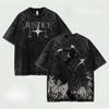 Jujutsu Kaisen T Shirt Anime Washed Oversized T-shirt for Men's Clothing Summer Short Sleeve Cotton Tees Tops
