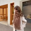 Cashmere Scarf for Women Winter High End Solid Color Scarf  Versatile Men's Shawl Korean Style Thickened Wool Scarf