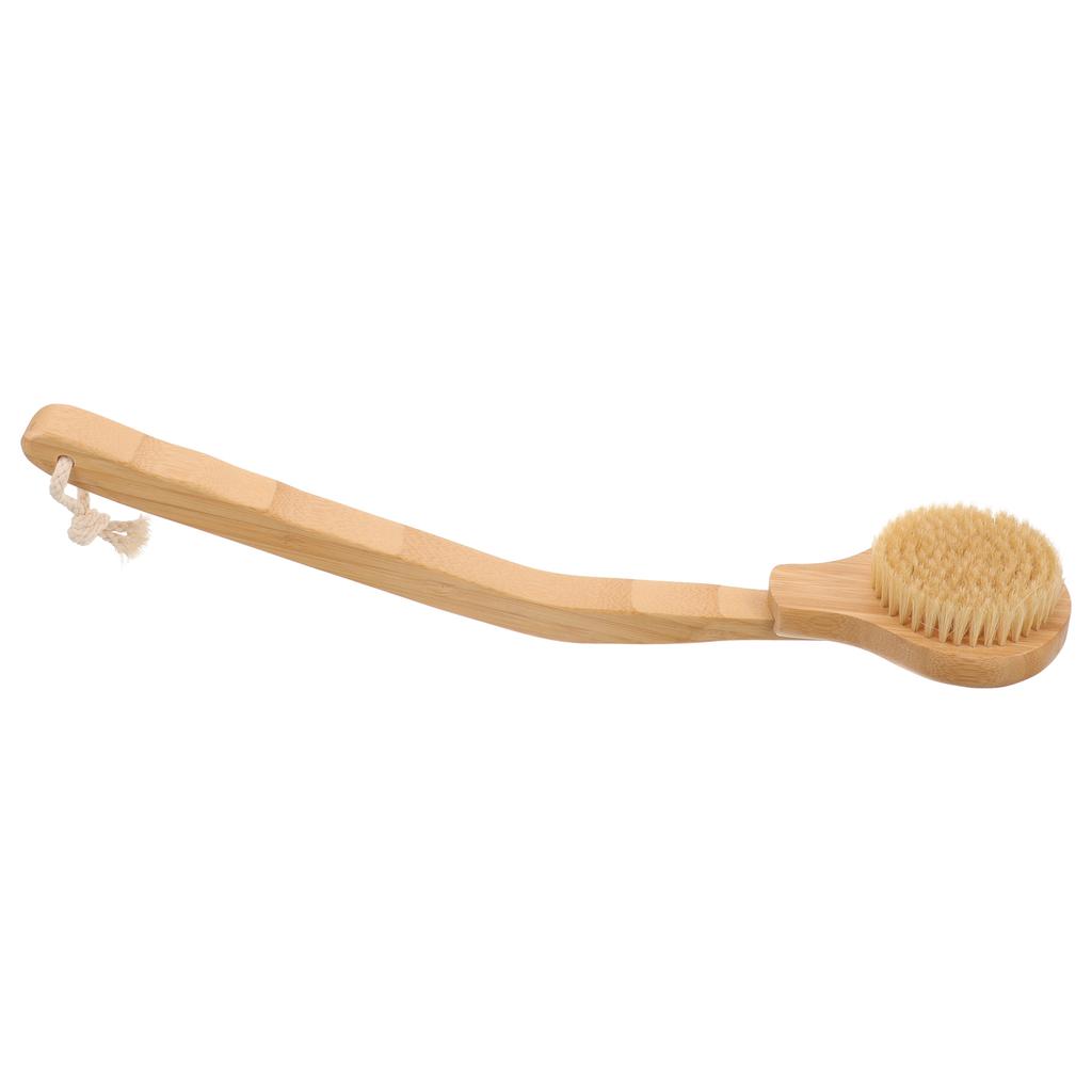 Long Handle Pig Bristle Bath Brush Bamboo Shower Back Scrubber Body Cleaning Tool For Disabled Bath Brushes Sponges