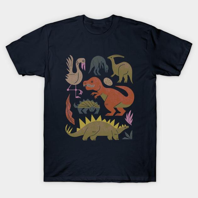 Men Black Print T-shirt Jurassic Friends No-Cut Transfer Paper Print Cotton Tshirt 4XL тёмно-синий
