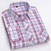 Neu im Hemd 100% Baumwolle Langarmhemden für Herren dünn slim fit formell einfarbiges Hemd karierte Designer-Oberteile Büro elegante Kleidung