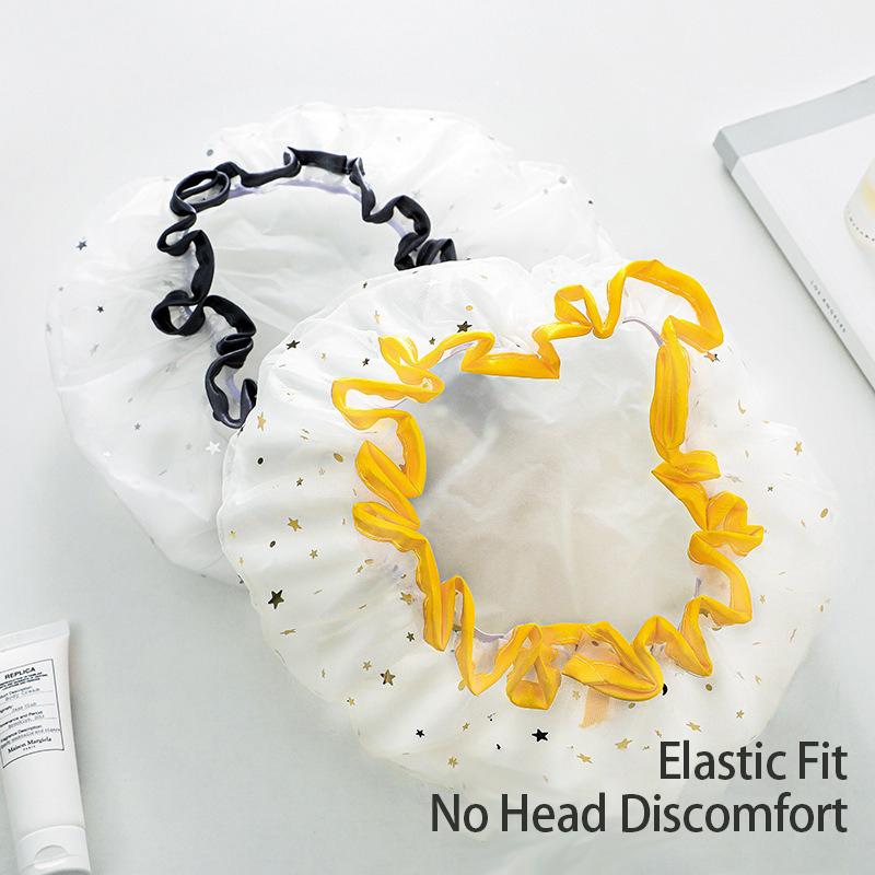 Shower Bath Cap Girl Luxury Women's Reusable Shower Cap Donuts for Hair Swimming Cap Shower Bonnet Douche