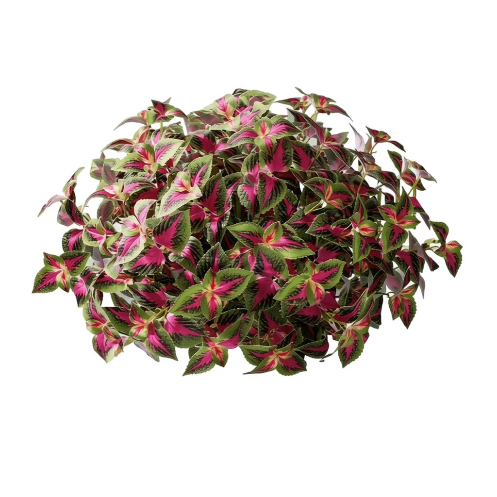 5pcs Artificial Perilla Leaves Faux Plant Indoor Decorative Background Wall Greenery Arrangement for Home Office Display