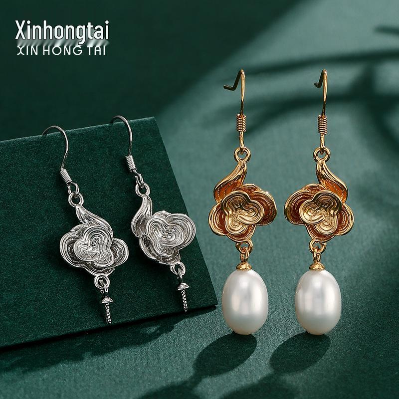 

Auspicious Cloud Design DIY Amber Pearl Earring Mounts