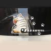 Divertente Gatto Riflettente 3D Coda Zampe Mobili Adesivo Tergicristallo Auto Parabrezza Impermeabile Adesivi Auto Con Coda Mobile