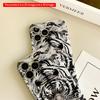 2DFlat Black and White Tiger Portrait Phone Case All inclusive film hard iPhone case, compatible with iPhone 18 Pro Max 17 16 15 14 13 12 11