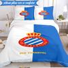 Real Sociedad Crest Design 3pcs Bedding,Including 1pc Duvet Cover And 2pcs Pillowcases Perfect for Christmas,Ideal for Bedroom, Dormitory