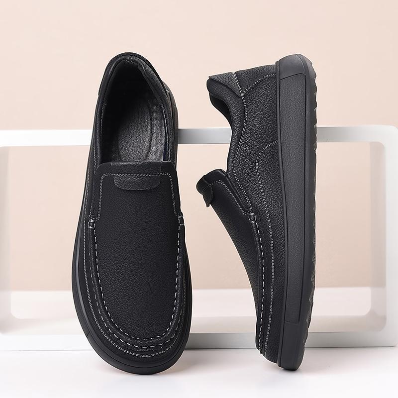 Fashion Outdoor Male Loafers Comfortable Men's Moccasins Soft-Soled Slip-On Flats Versatile Casual Shoes Business Formal Leather Shoes
