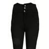 Women's Fashion Slim Button Jeans Cropped Pants Slim Jeans