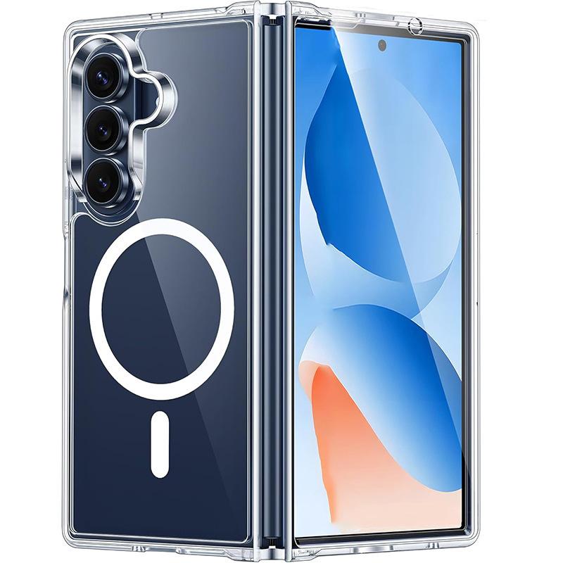 Applicable to Samsung ZFold8Ultra transparent magnetic mobile phone case zflip7 folding anti-drop protective case scratch-proof 6