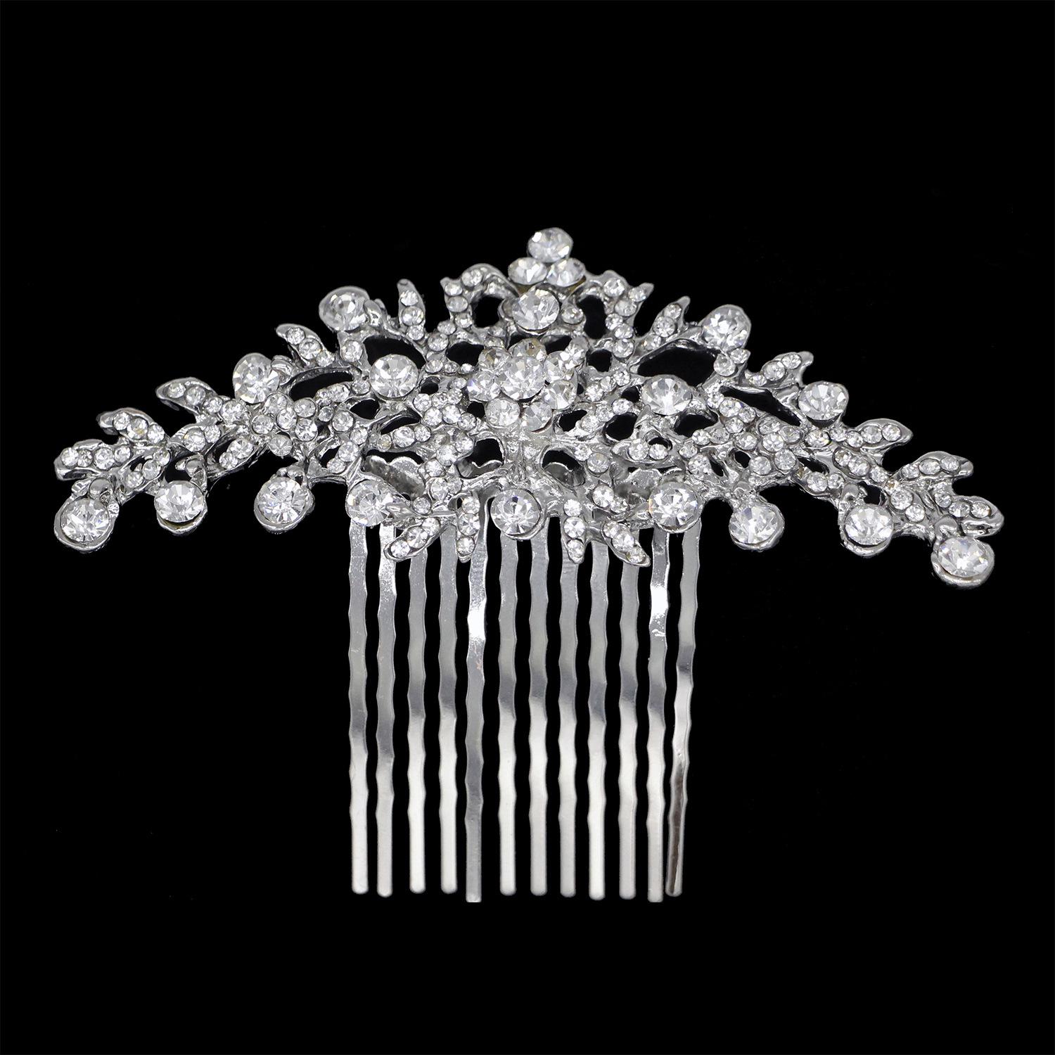 EBay Cross-Border Silver-Plated Hair Comb Bride Wedding Bridal Gown Accessories Headdress Manufacturer серебряный