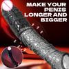 Reusable Condoms Penis Extend Sleeve with Vibrator Dick Enlarger Dildo Enhancer Delay Ejaculation Cock Rings Sex Toys for Men
