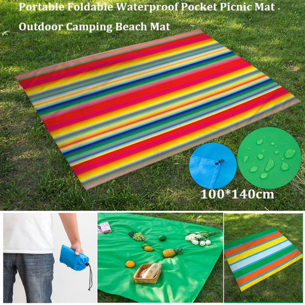 Tragbare Faltbare Picknickdecke mit Sack Wasserdichtes Zelt Neue Strandplane Camping Wandern