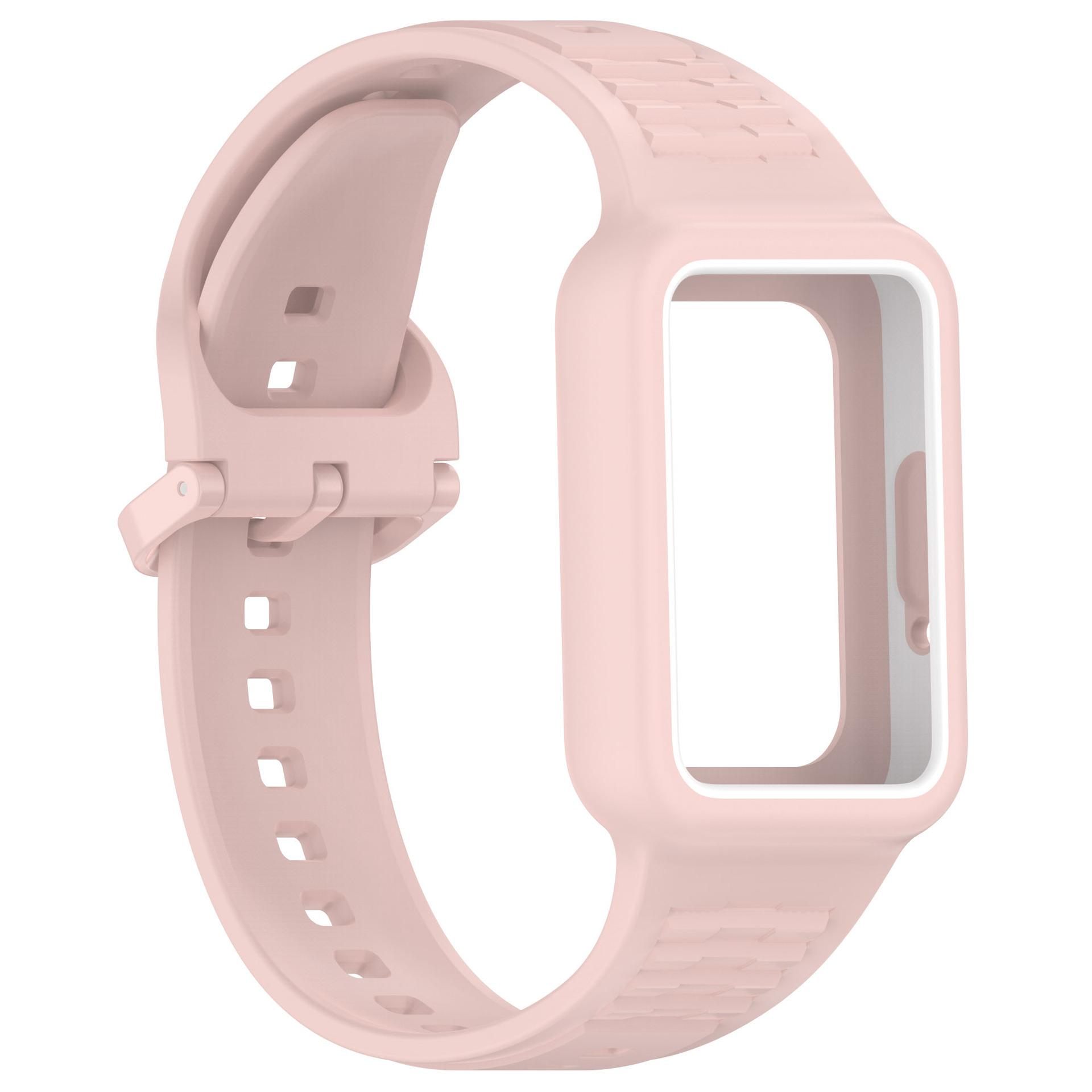 

Strap For Huawei Band 9 8 NFC correa Accessories SmartWatch Replacement Sport Silicone bracelet Samsung Galaxy fit3 Wristband for Galaxy Fit3 светло-розовый
