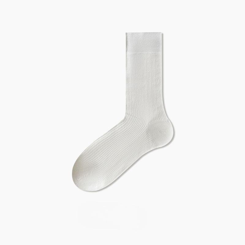 Ballet-style White Sock Children's Mid-calf Socks, Summer Lightweight Model, Solid Color, Boneless Mesh Cotton Socks, Long Socks, Summer Pile-up Socks
