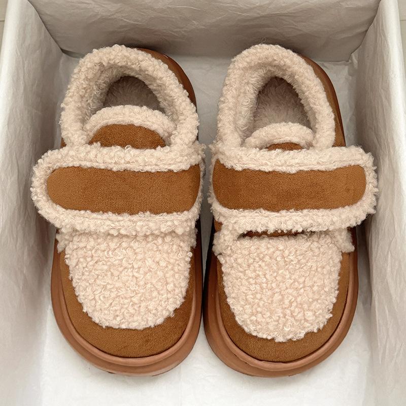 Fashion warm and warm Velcro heightened platform cotton shoes women's 2025 new winter velvet thickened bread shoes