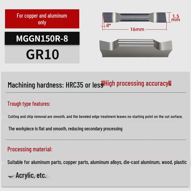 MGGN400/MGMN300/200 CNC Grooving and Parting Cutter Blade