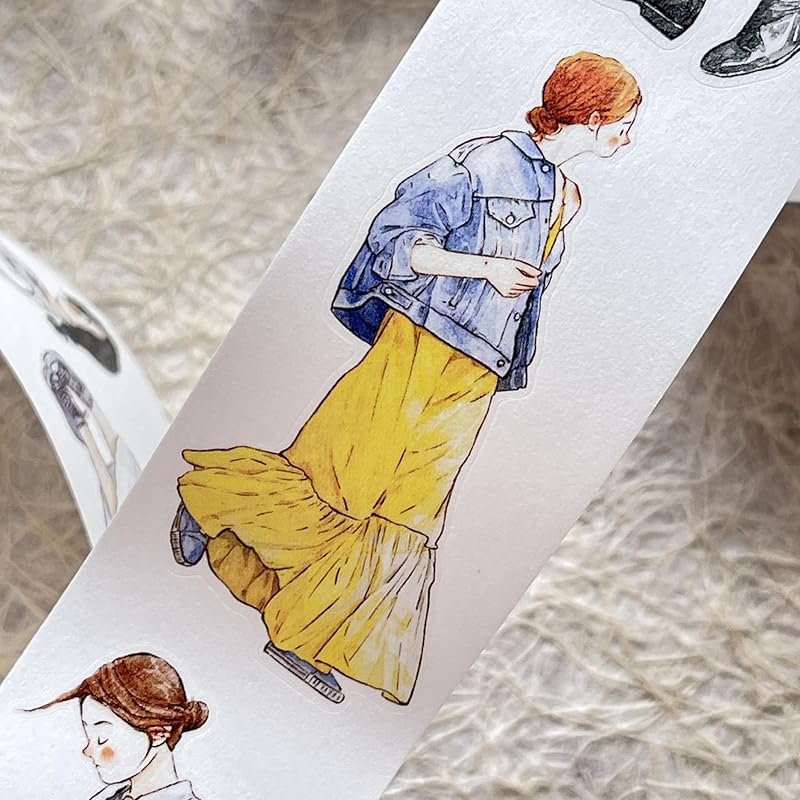 Seahorse Forest Vol5 A29 Stroll,Pre-Cut Washi Tape Stickers,Original Design,for Scrapbook Supplies,Scrapbook Tape Stickers,Junk Journal Supplies Washi Paper