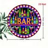 Metal Poster Wall Decor Retro Neon Aluminum Sign for Bar Cafe Courtyard