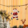 4 Pcs Bear Santa Pendant Christmas Tree Decorations For Home Party Indoor Outdoor Use Hanging Holiday Ornaments M68E