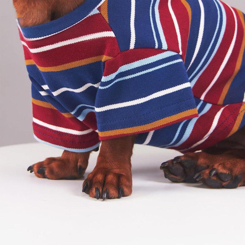 Dog Shirts Striped T-Shirt, Summer Pet Clothes for Small Dogs, Breathable Soft Puppy Apparel Cat Tee