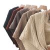 Women S Knitted Triangular Scarf With Buckle Dual Use As Shawl And Neck Warmer