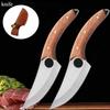 Multifunctional Kitchen Knife Handmade Forged Boning Knife Meat Cutting Fruit Knives Wooden Handle Stainless Steel BBQ Knife