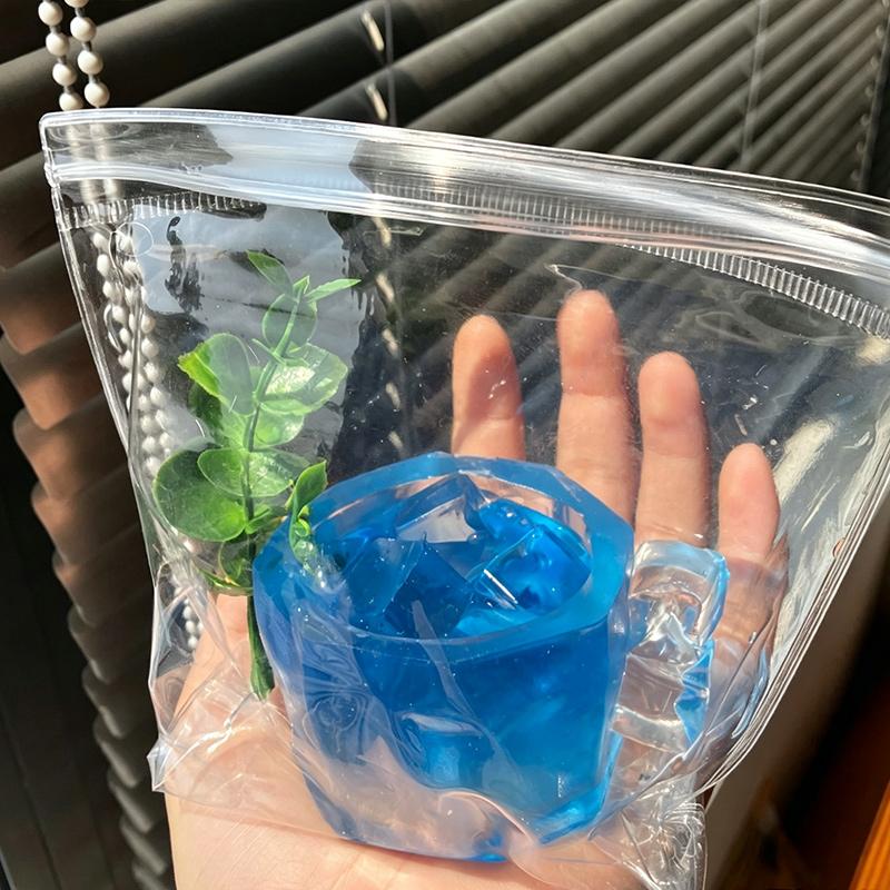 Transparent Drink Water Squishy Squeeze Toy for Kids Adult Squeeze Sensory Toy Party Favor Birthday Gift Stress Relief Supplies