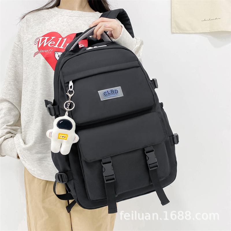 Schoolbag schoolbag female high school students ins tide Japanese large capacity backpack junior high school girls college students backpack 