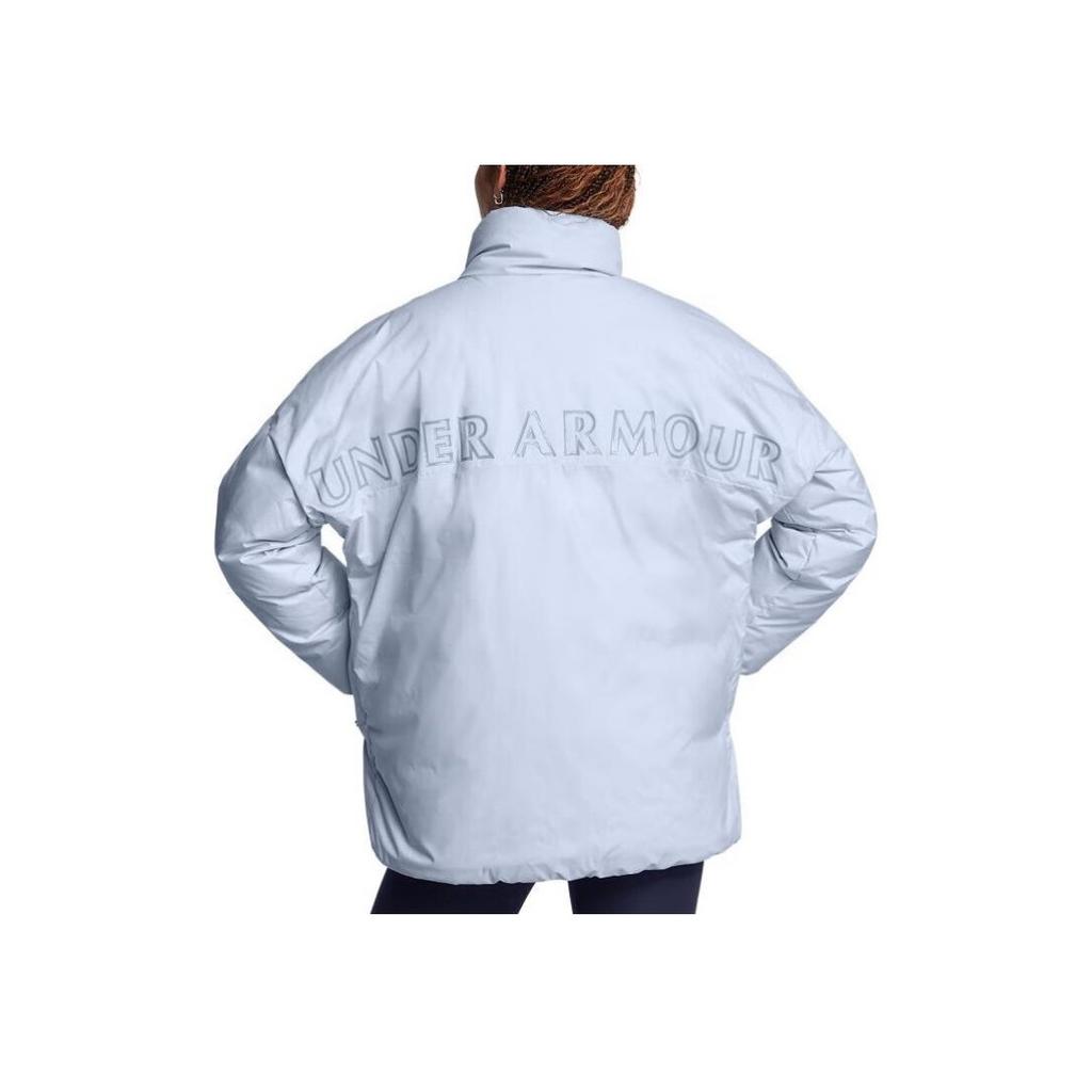 Under Armour Echo Womens Outdoor Series Sports Warm Stand Collar Short Duck Down Jacket Women Jacket Cloud-Mist-Blue 1388429-464