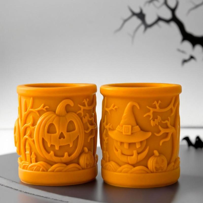 Halloween-Themen Kerzen Silikonform für handgemachte Kerzen Seife Feiertags-Partydekoration Mehrzweck-Silikonform