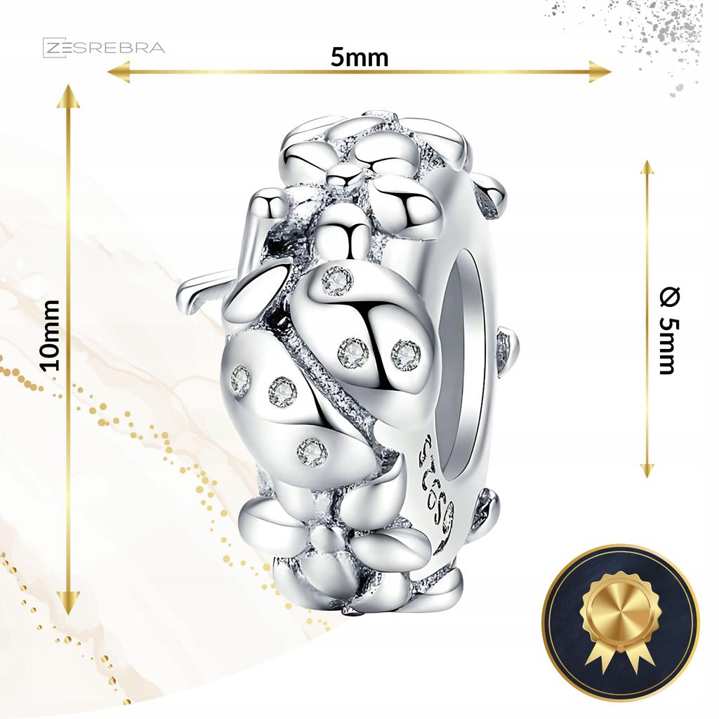 Ladybug Stopper Charms S925 925 Bead Zirconia Beads