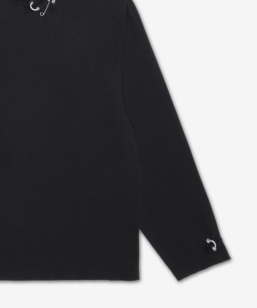 Weldeon Rose & Piercing Long Sleeve T-Shirt - Black / Wdtt026745Ubk