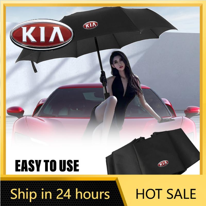 2026 Hot Car Sticker Windproof Car Fully Automatic Folding Umbrella Sunshade Car Accessories For Kia Rio Sportage R K3 K4 K5 Cee
