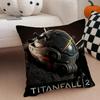 Titanfall 2 Pillow Case Anti-dustmite Pillowcase Invisible zipper silky short plush Sofa cushion cover