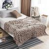Super Soft Coral Fleece Flannel Blanket Leopard Stripe Printed Sofa Bedspread Plaid Design For Comfortable Home Living