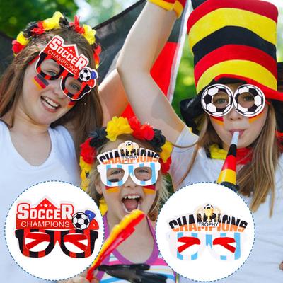 Soccer Fan Glasses Soccer Competition Football Glasses Photo Booth Props Party Eyeglasses for Soccer Themed Birthday Sports Parties